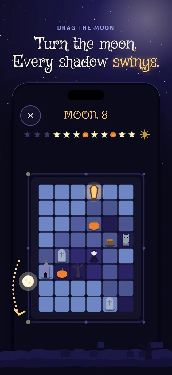 Moonswing: rotate the moon around the graveyard