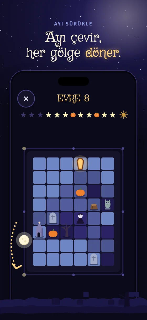 Moonswing: ayı mezarlığın etrafında döndür